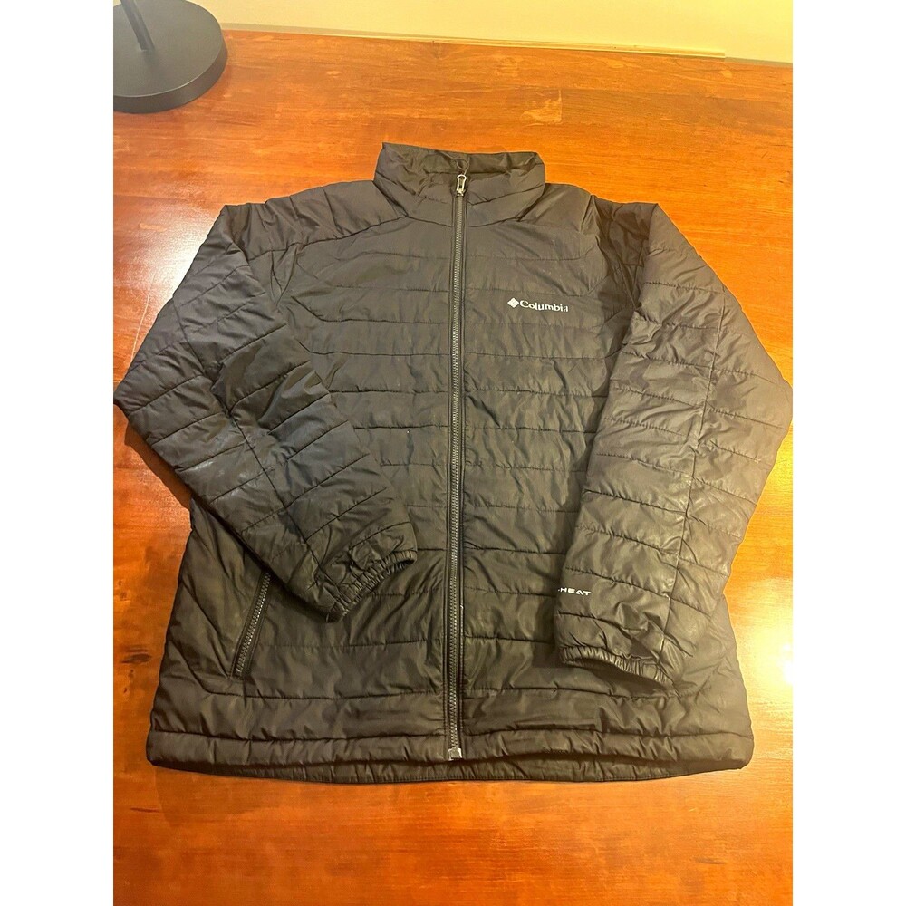 Columbia Omni-Heat Insulated Full Zip Black Puffer Jacket Men’s Size M